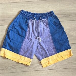 Vintage 90s Graffiti Sport Colorblock High waisted Shorts Size Medium Mens